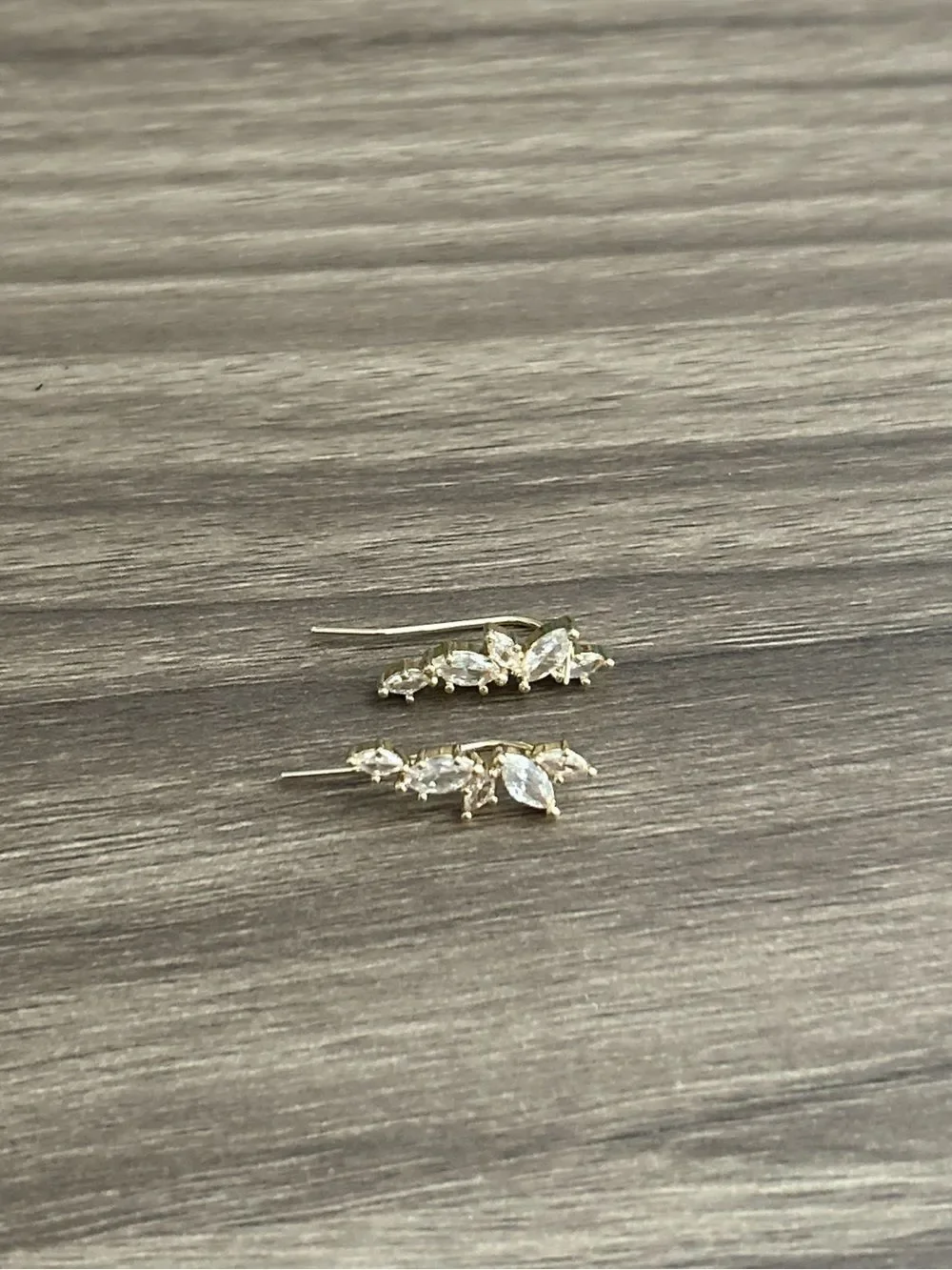 Leaf Crystal Ear Climbers Q1190